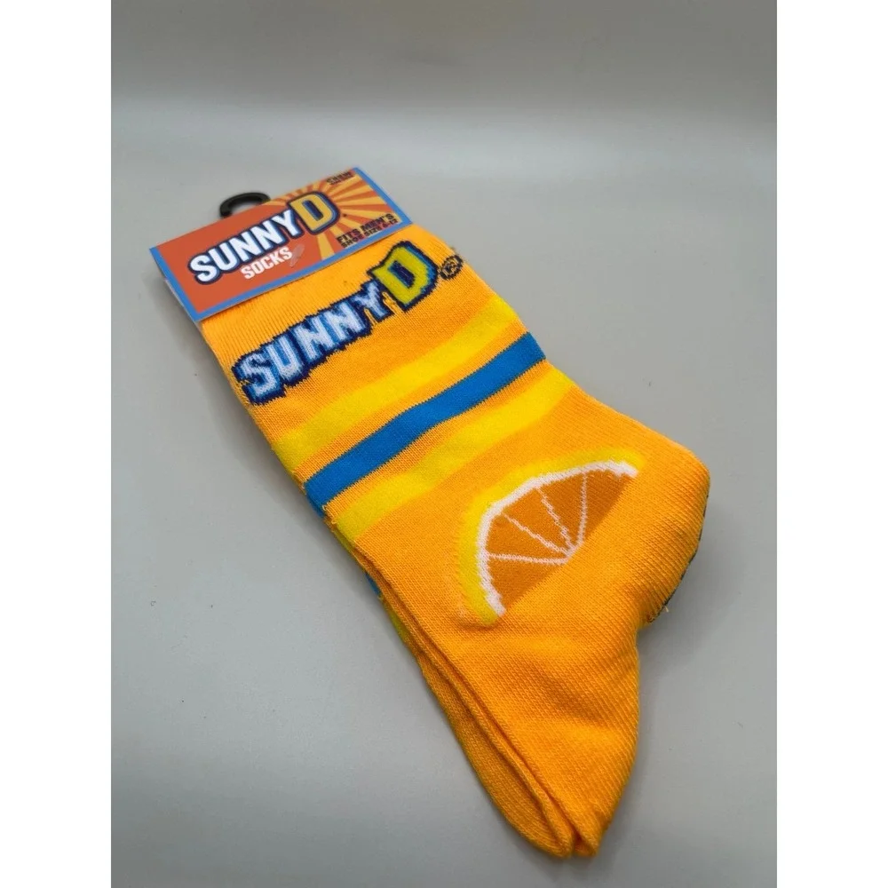 Fun Novelty‎ socks fit men size 16-12 Sunny Delight